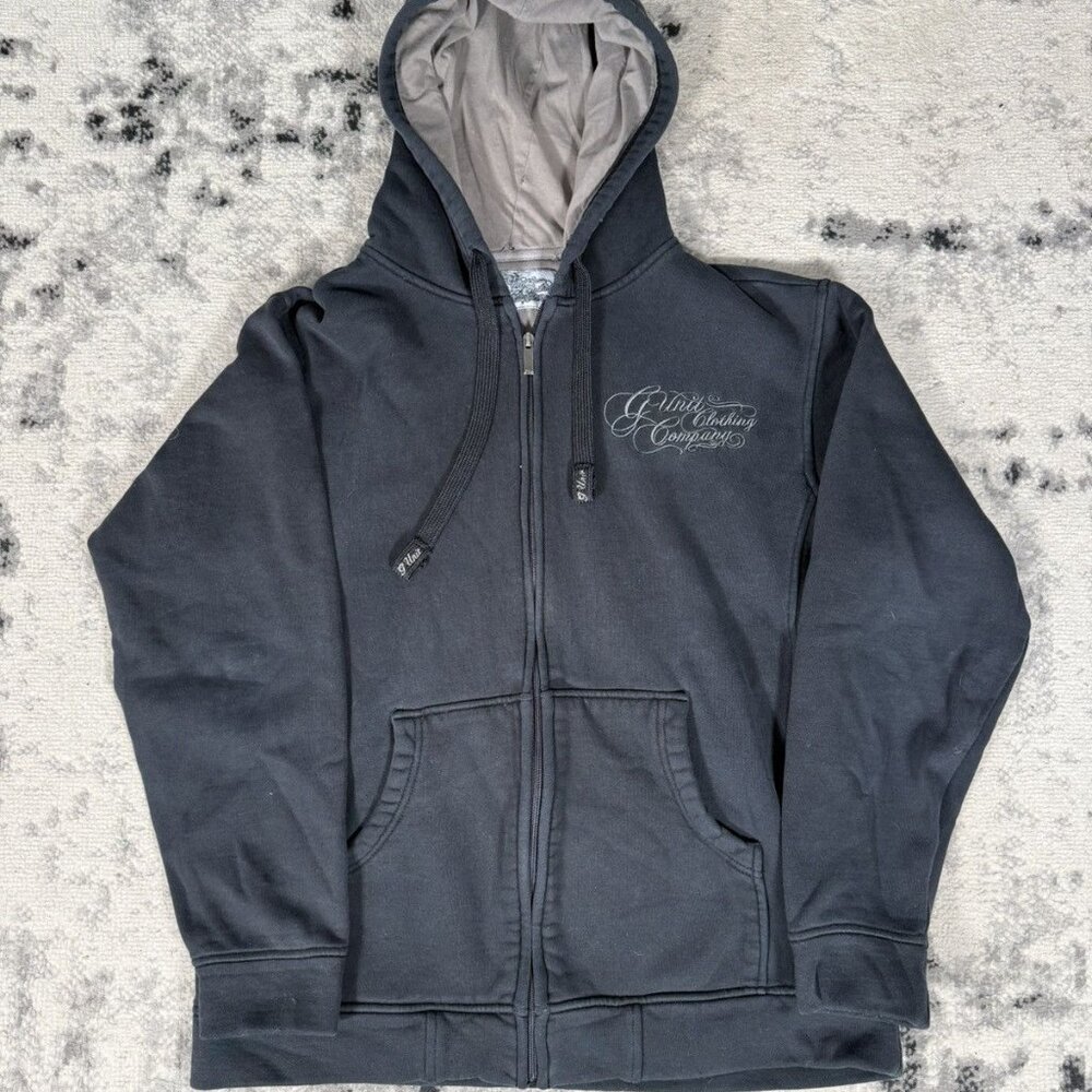 Y2K Grunge Unit Clothing Company Zip-Up Hoodie - Picture 3 of 6